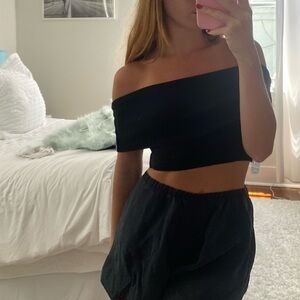 Zara Black Off The Shoulder Top